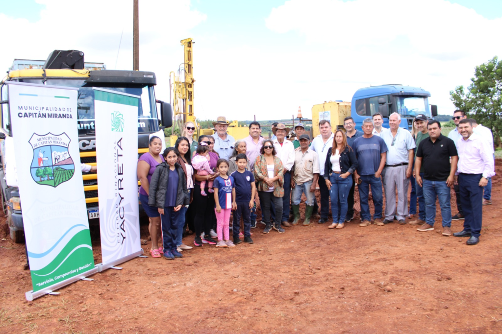 Con apoyo de la EBY, amplían red de agua en Trinidad y perforan nuevo pozo artesiano en Capitán Miranda